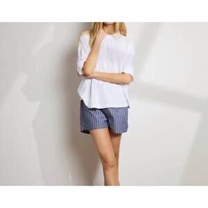 NEW THE SLEEP CODE unisex striped cotton boxer in denim stripe